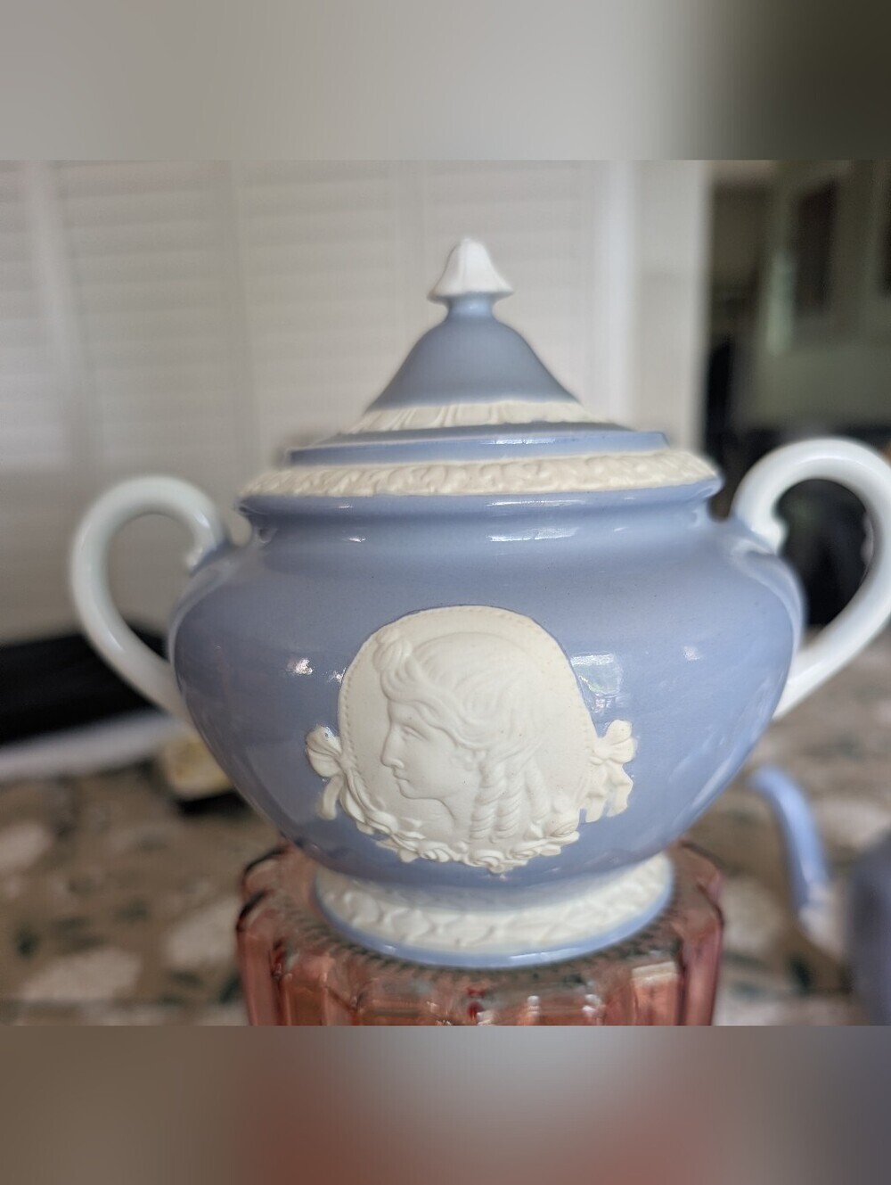 Union T Musterschulz Blue Relief Ceramic Teapot Set - Picture 4 of 15